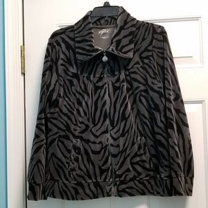 2/$30 Size L Style & Co velour top